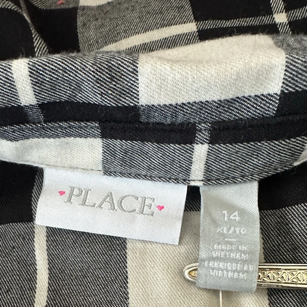 The Children's Place || big Girls Fall Plaid Long Sleeve Dress Sz 14